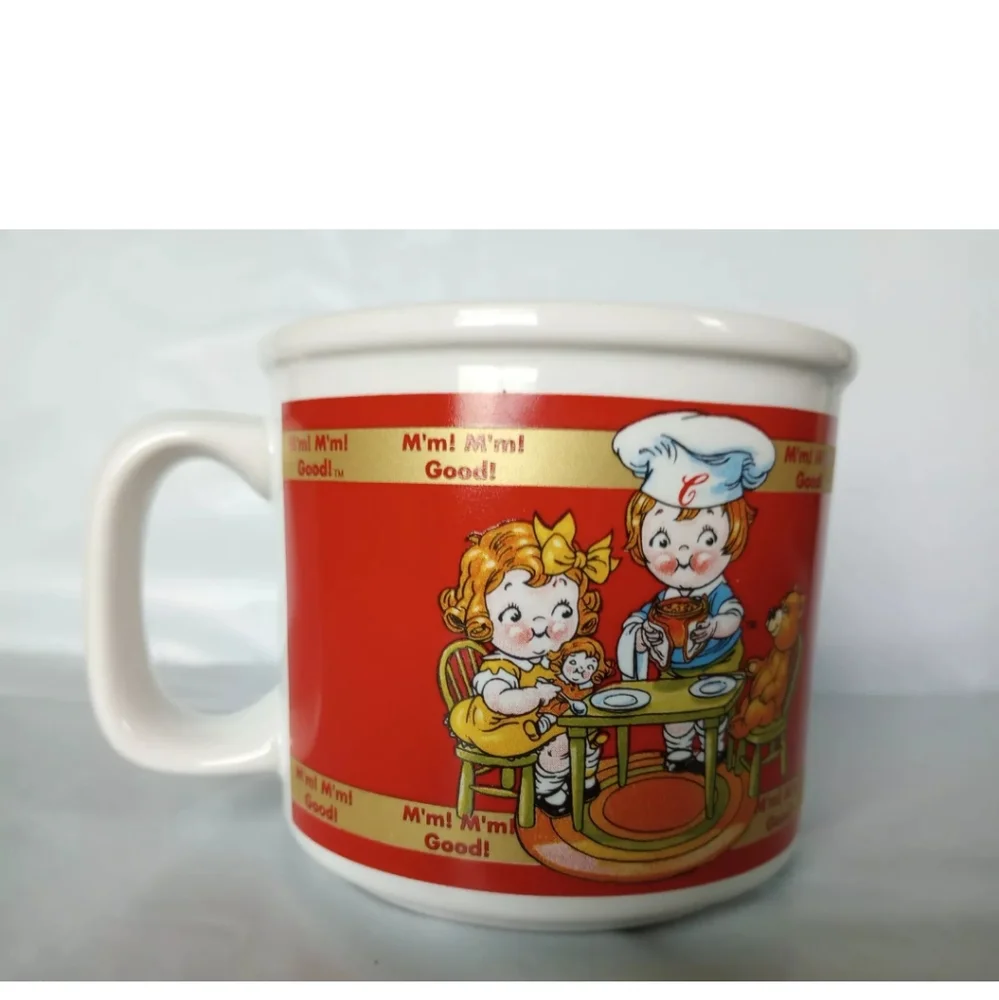 1998 Campbell's Soup Chef Kid “Mm! Mm! Good!” Mug/Cup/Bowl 14oz Houston Harvest!